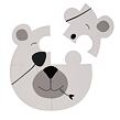 BJ Penové puzzle B-Animal Monkey/Bear/Koala
