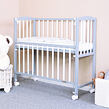 Detská prístavná postieľka New Baby MATEO 90x40 cm bielo-šedá