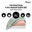 Hauck Sada 4-v-1 CUDDLE N CLEAN, 3ks, Sage-Beige Dots-Cork