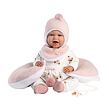 Llorens 74104 NEW BORN - realistická panenka miminko se zvuky a měkkým látkovým tělem - 42 cm