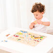 New Classic Toys Dřevěné vkládací puzzle - Dopravní prostředky, 16 ks