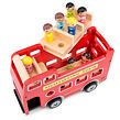New Classic Toys Červený mestský autobus + 9 figúrok cestujúcich