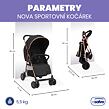 Asalvo NOVA Športový kočík 0m-15kg, čiernozlatý