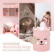 Sipo Kôš na hračky so šnúrkou, skladací bavlnený / 43 l, Teddy Bear Pink