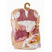 Llorens M738-16 Obleček pro panenku miminko NEW BORN velikosti 40-42 cm s doplňky