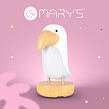 Mary's LED Noční lampička a Bluetooth reproduktor 2v1 - tukan, bílý