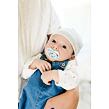 CANPOL BABIES A - Set symetrických silikonových dudlíků 0-6m BONJOUR PARIS modrý 